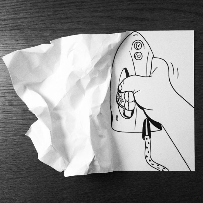 This Artist Cleverly Brings His Cartoons To Life With Only Paper And Pen