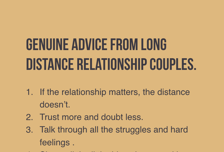 If You Are Having A Long Distance Relationship, I Promise This Could Help You.