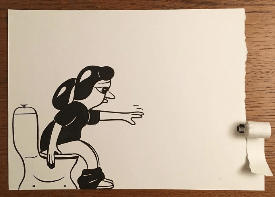 This Artist Cleverly Brings His Cartoons To Life With Only Paper And Pen