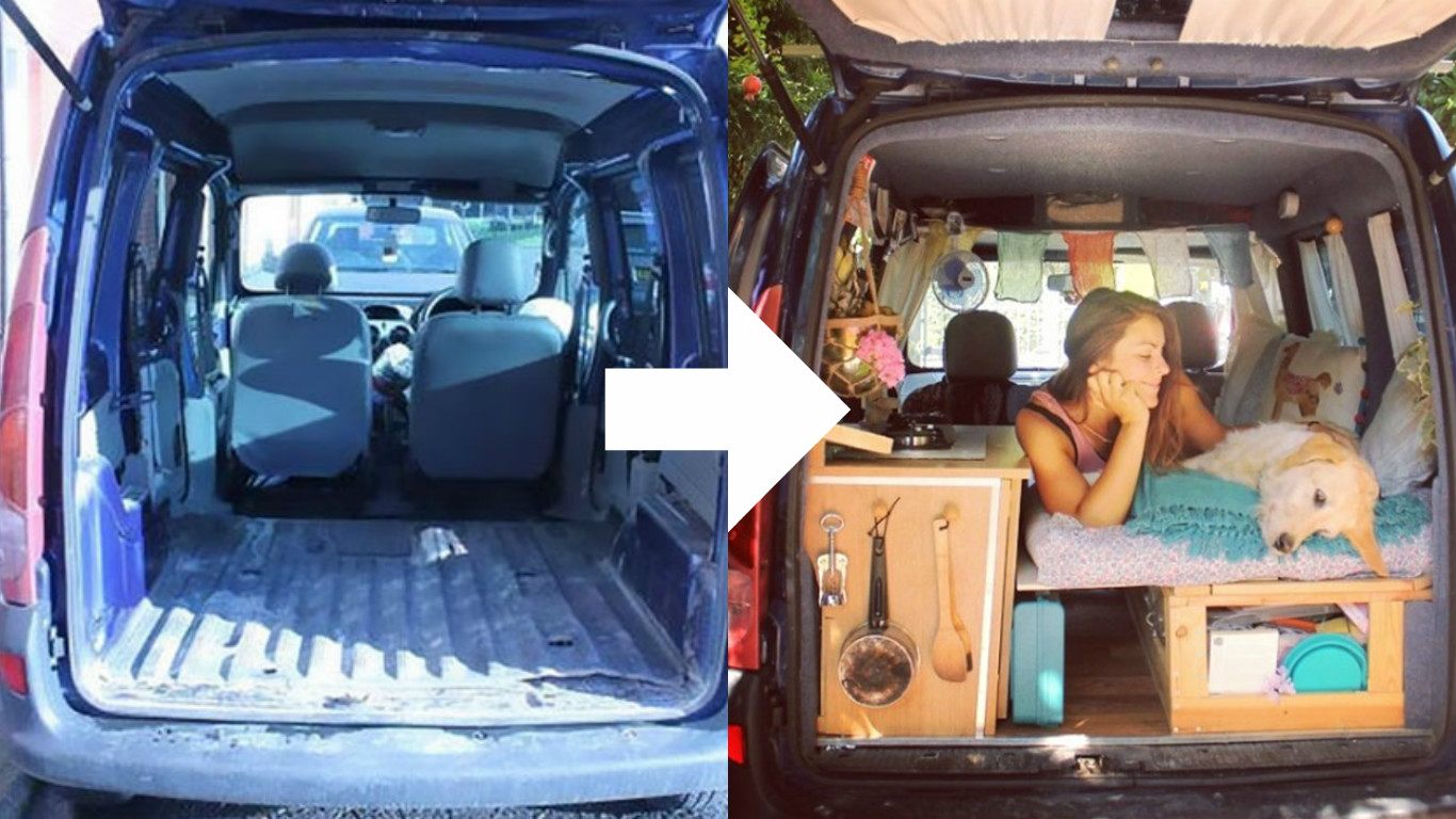 This Woman Restores Old Van To Travel Around The World With Her Rescue Dog