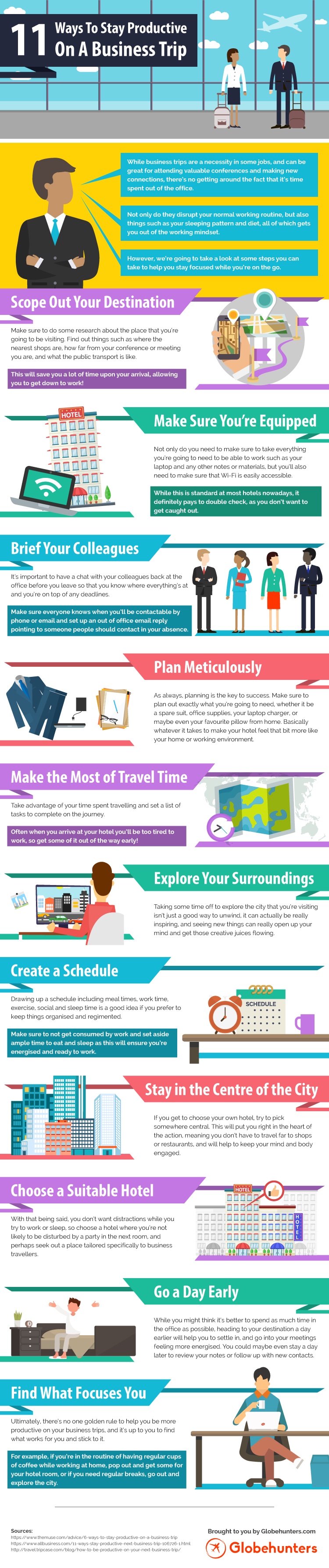 11 Ways To Stay Productive On A Business Trip [Infographic]
