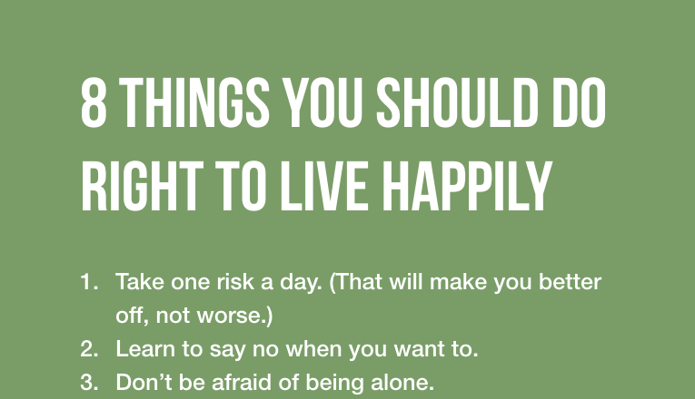 Do What Is Right For You To Live A Happy And Successful Life