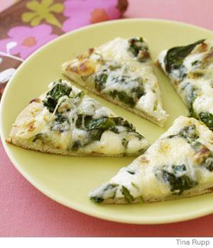 White and Green Pizza