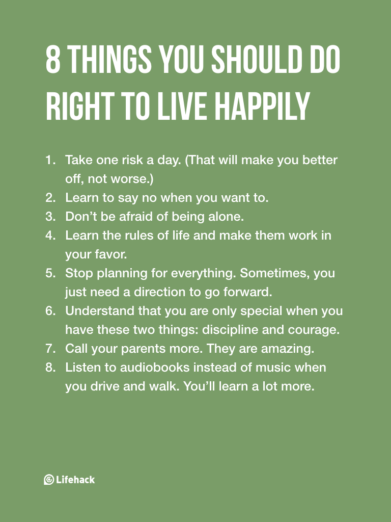 Do What Is Right For You To Live A Happy And Successful Life
