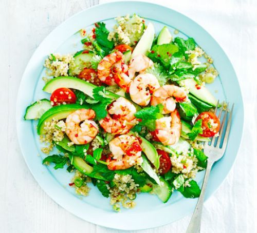Asian Prawn and Quinoa Salad - Quick and healthy dinner recipe
