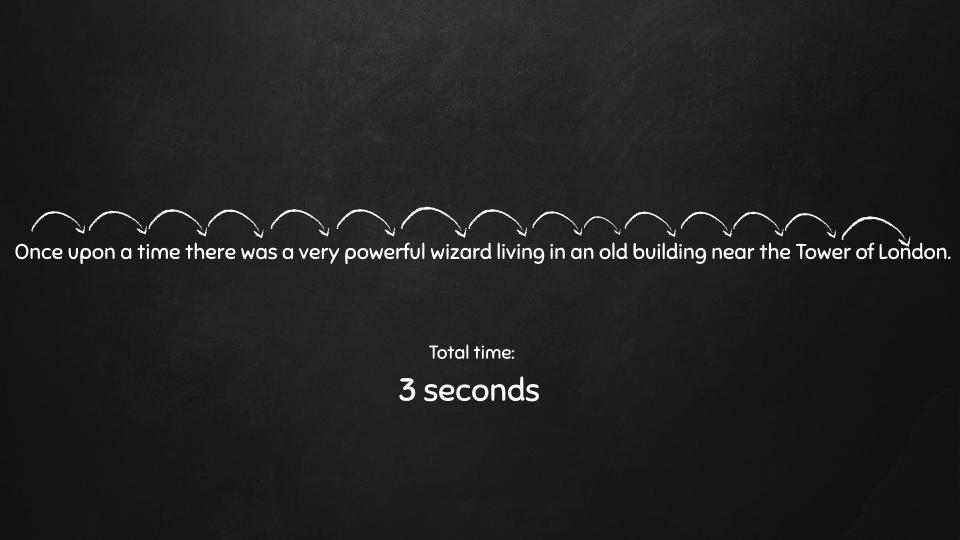 Reading each word in a line - 3 seconds