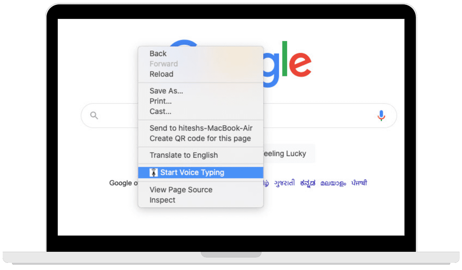 Google Docs Voice Typing Extension