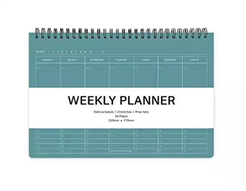 Elite Check Weekly Planner - Wirebound Undated Weekly & Daily Scheduler