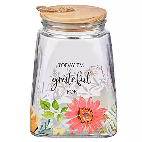 Count Your Blessings Glass Gratitude Jar