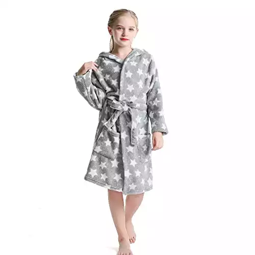 Hooded Soft Fuzzy Robe for Kids