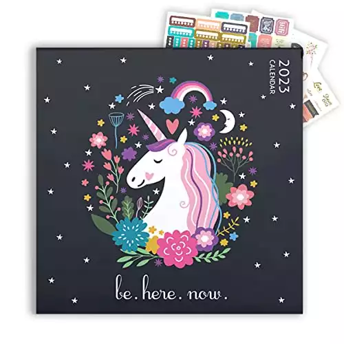 Unicorn Calendar 2023 with Sticker Pack