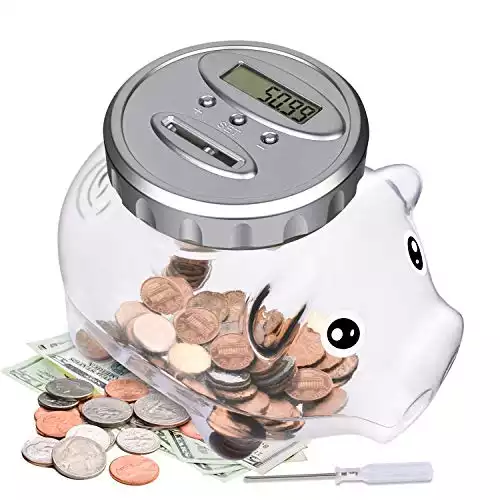 Digital Piggy Bank with Automatic LCD Display