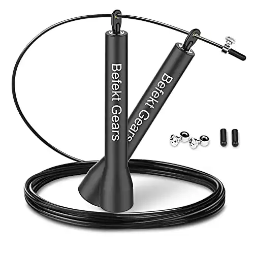 BESTWON Jump Rope -Steel Wire Skipping Rope with Weighted Bars